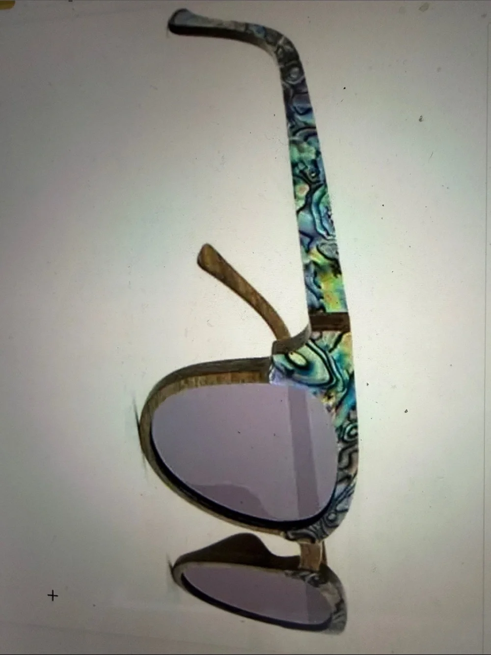 Slyk Shades Women's Abalone seashell and wood sunglasses with Rose Lense